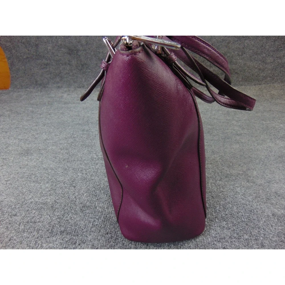 Michael‎ Kors Jet Set Tote Bag Saffiano Leather Plum Purple Zipper Closure MK